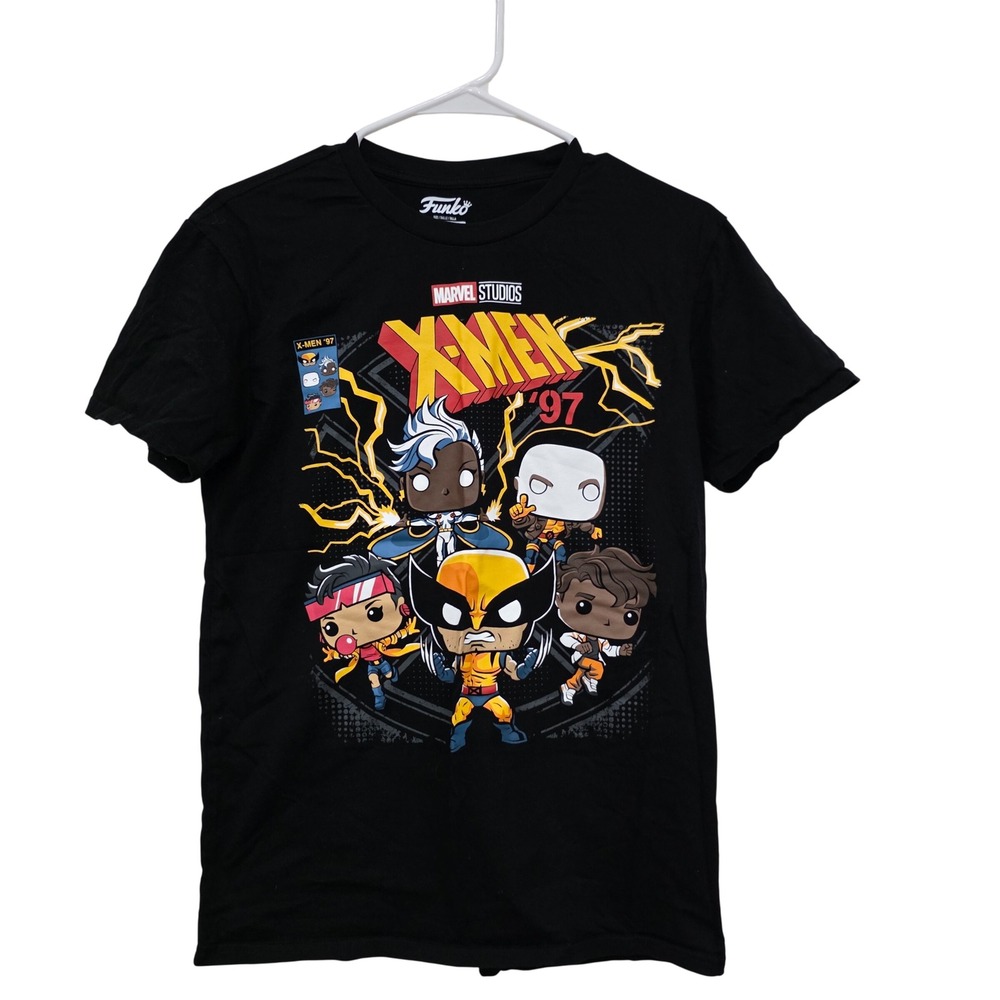 Funko Marvel Studios X-Men 97 Graphic T-Shirt Mens Small Black Wolverine Storm